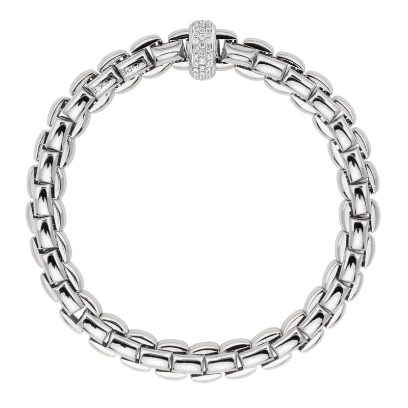 Fope Eka 18ct White Gold 0.58ct Diamond Bracelet sold by Jura Watches