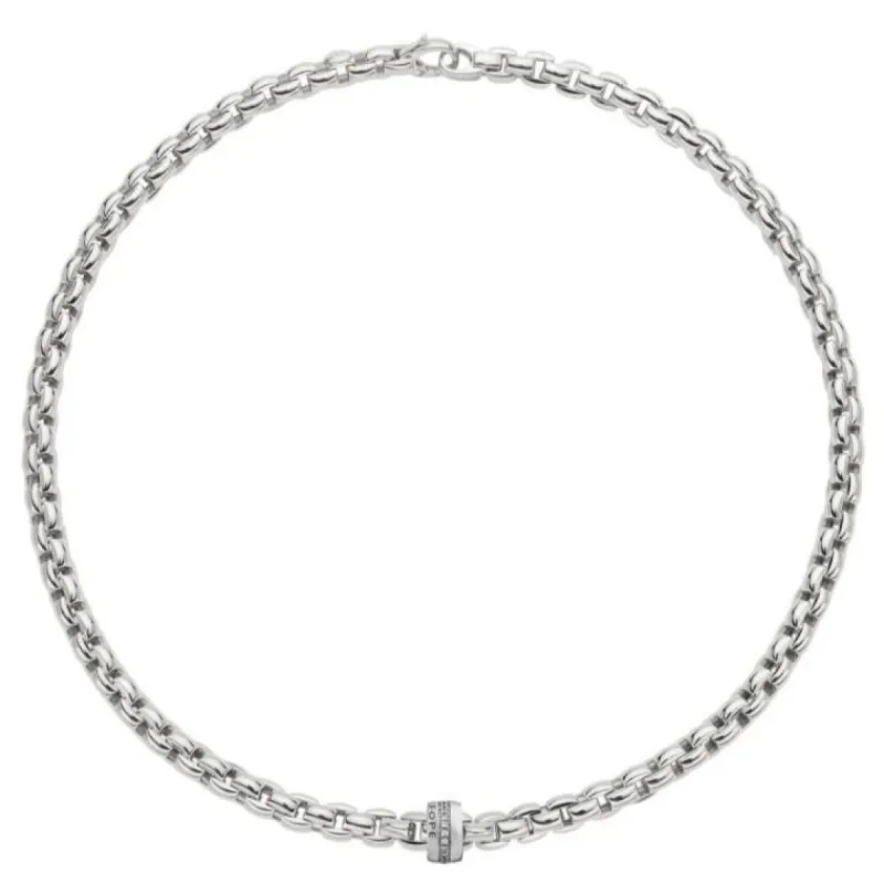 Fope Eka 18ct White Gold 0.21ct Diamond Necklace sold by Jura Watches