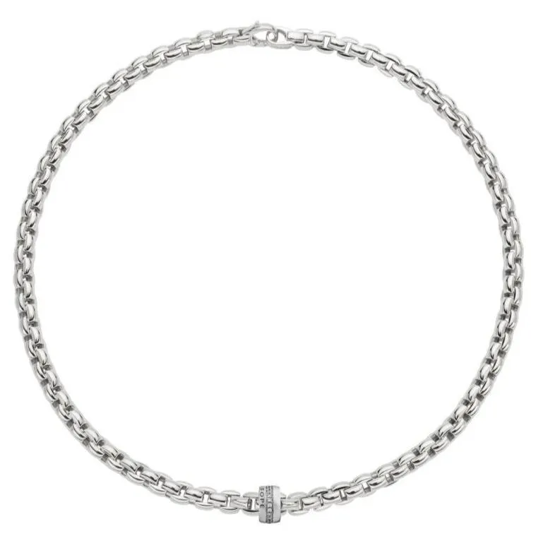 Fope Eka 18ct White Gold 0.21ct Diamond Necklace sold by Jura Watches