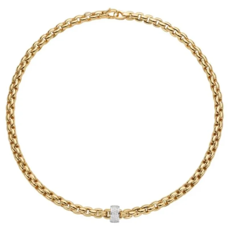 Fope Eka 18ct Yellow Gold 0.63ct Diamond Necklace sold by Jura Watches