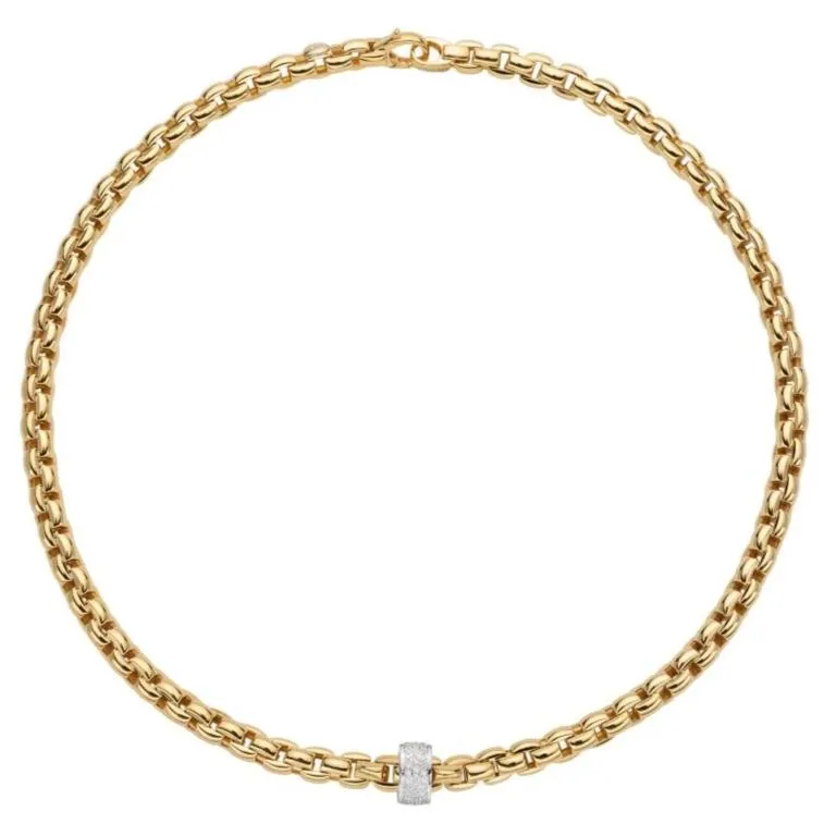 Fope Eka 18ct Yellow Gold 0.63ct Diamond Necklace sold by Jura Watches