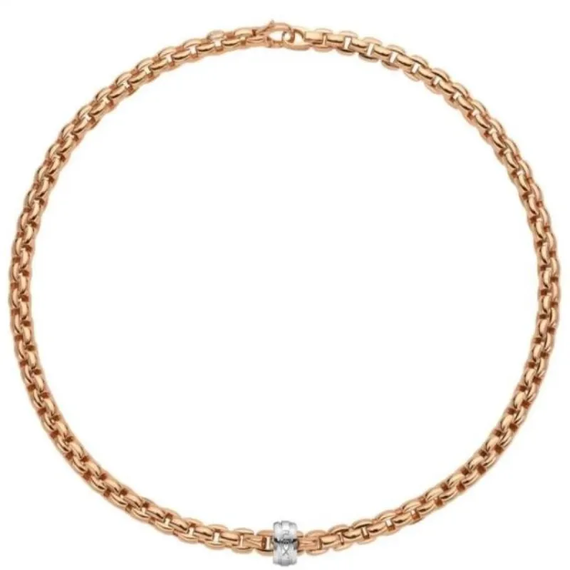 Fope Eka 18ct Rose Gold Necklace sold by Jura Watches