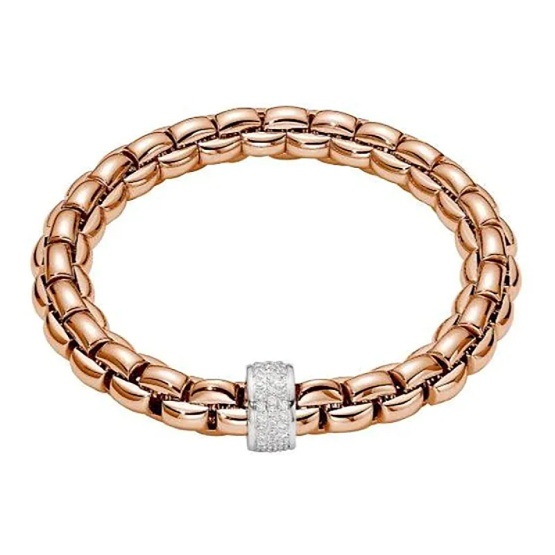 Fope Eka 18ct Rose Gold 0.63ct Diamond Bracelet sold by Jura Watches