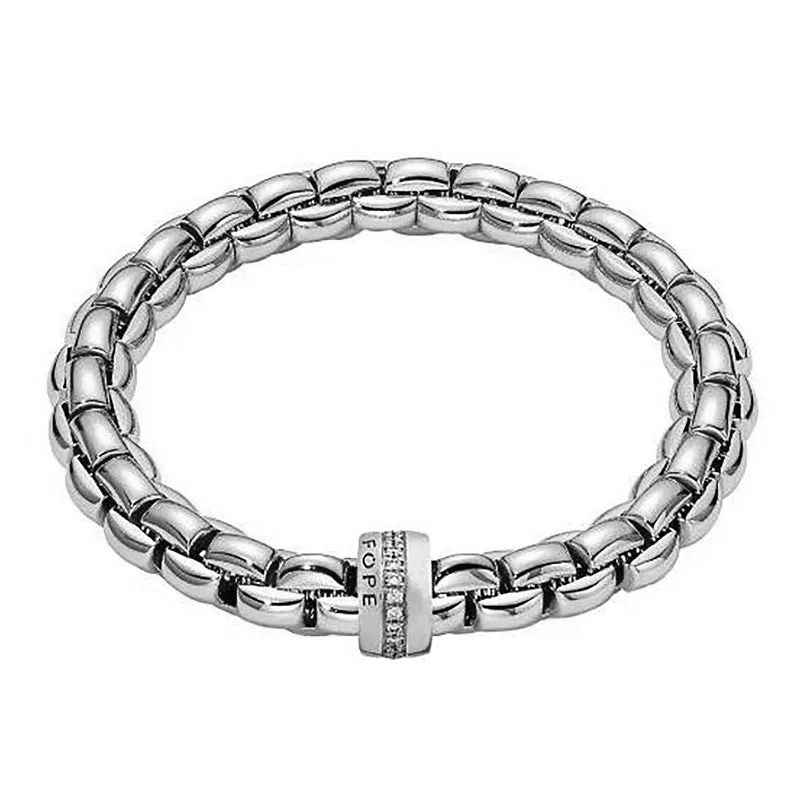 Fope Eka 18ct White Gold 0.21ct Diamond Bracelet sold by Jura Watches