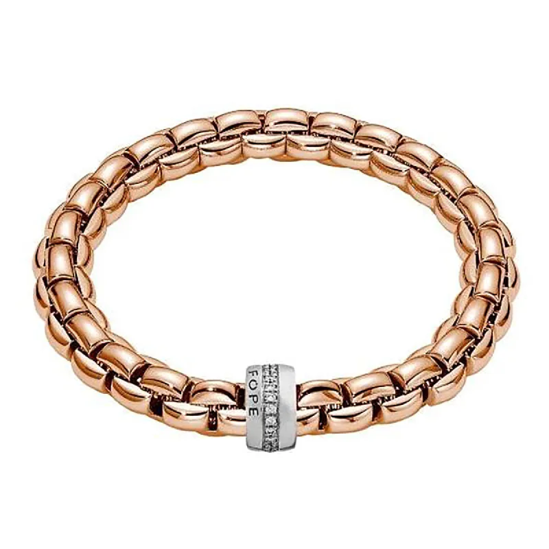 Fope Eka 18ct Rose Gold 0.21ct Diamond Bracelet sold by Jura Watches