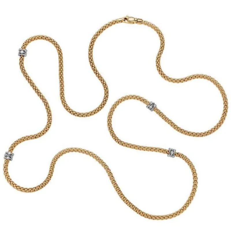 Fope Flex'it Prima 18ct Yellow Gold 0.49ct Diamond Necklace sold by Jura Watches