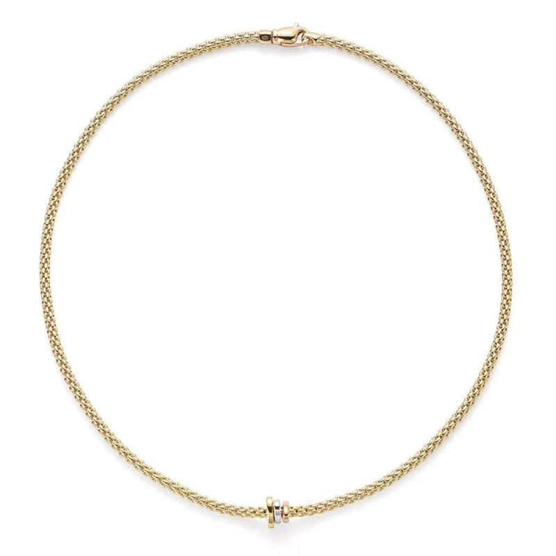 Fope Flex'it Prima 18ct Yellow Gold 43cm Necklace sold by Jura Watches