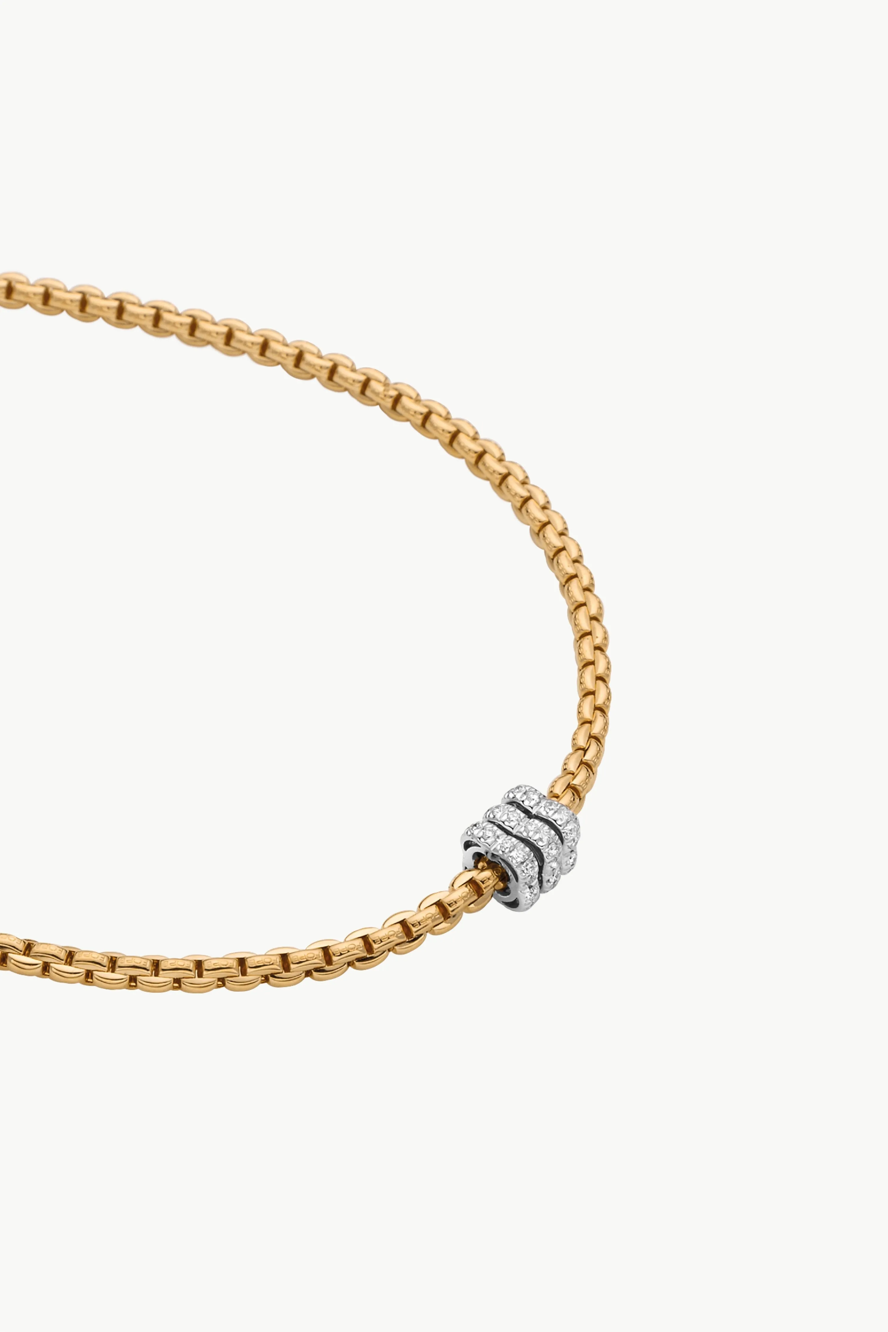 Fope Flex'it Prima 18ct Yellow Gold 0.31ct Diamond 43cm Necklace sold by Jura Watches product image thumbnail 2