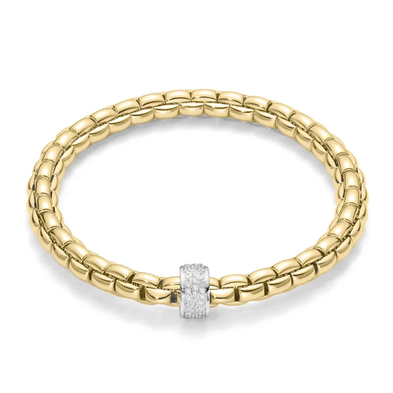 Fope Eka 18ct Yellow Gold 0.53ct Diamond Bracelet sold by Jura Watches