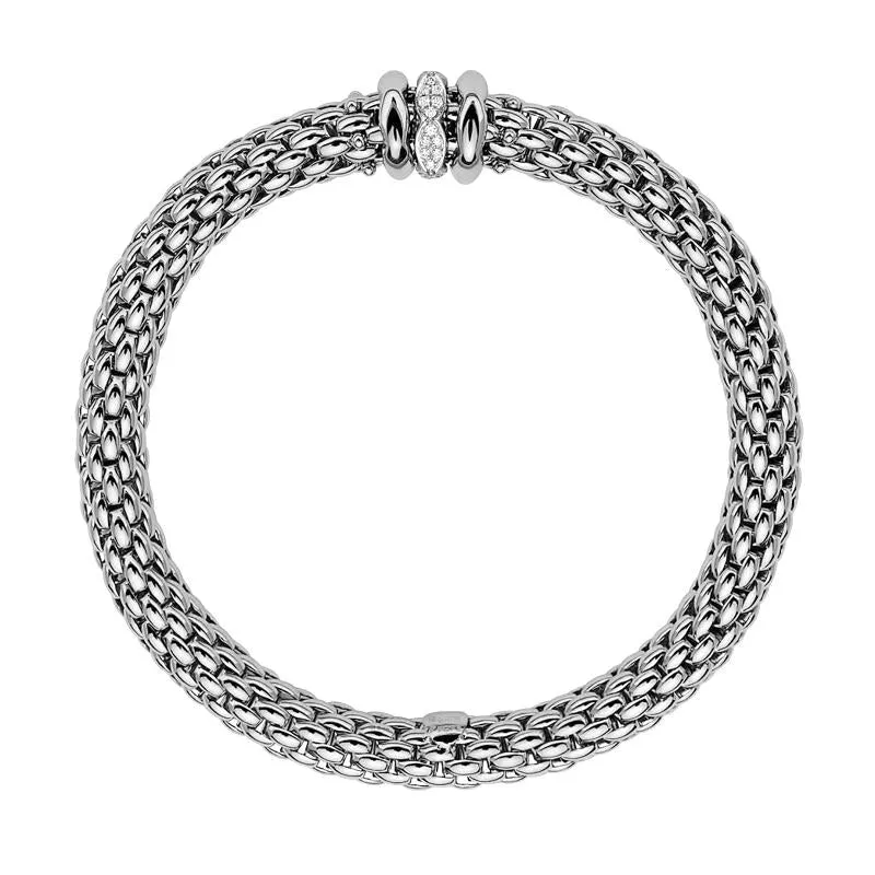 Fope Love Nest 18ct White Gold 0.19ct Diamond Bracelet sold by Jura Watches