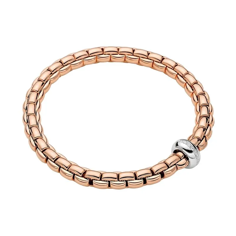 Fope Eka Anniversario 18ct Rose Gold 0.13ct Diamond Bracelet sold by Jura Watches product image thumbnail 2