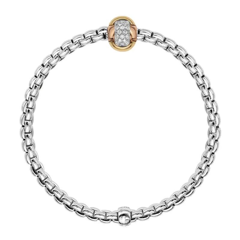 Fope Eka Tiny 18ct White Gold 0.25ct Diamond Bracelet sold by Jura Watches