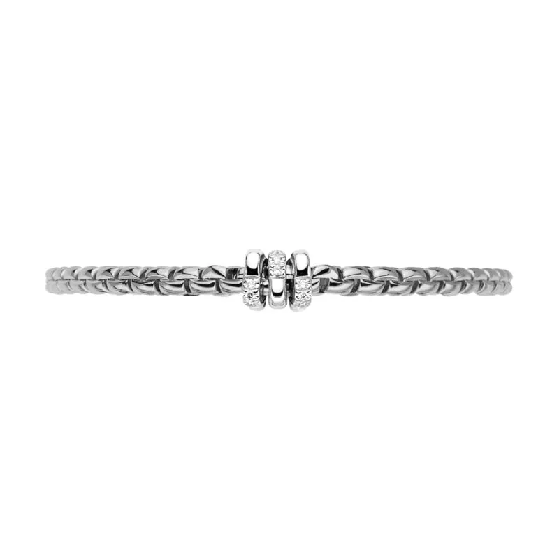 Fope Eka Tiny 18ct White Gold 0.16ct Diamond Bracelet sold by Jura Watches product image thumbnail 2