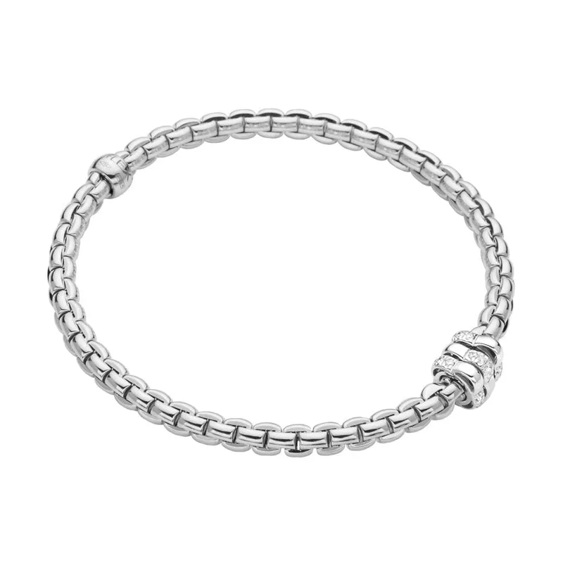 Fope Eka Tiny 18ct White Gold 0.16ct Diamond Bracelet sold by Jura Watches product image thumbnail 3