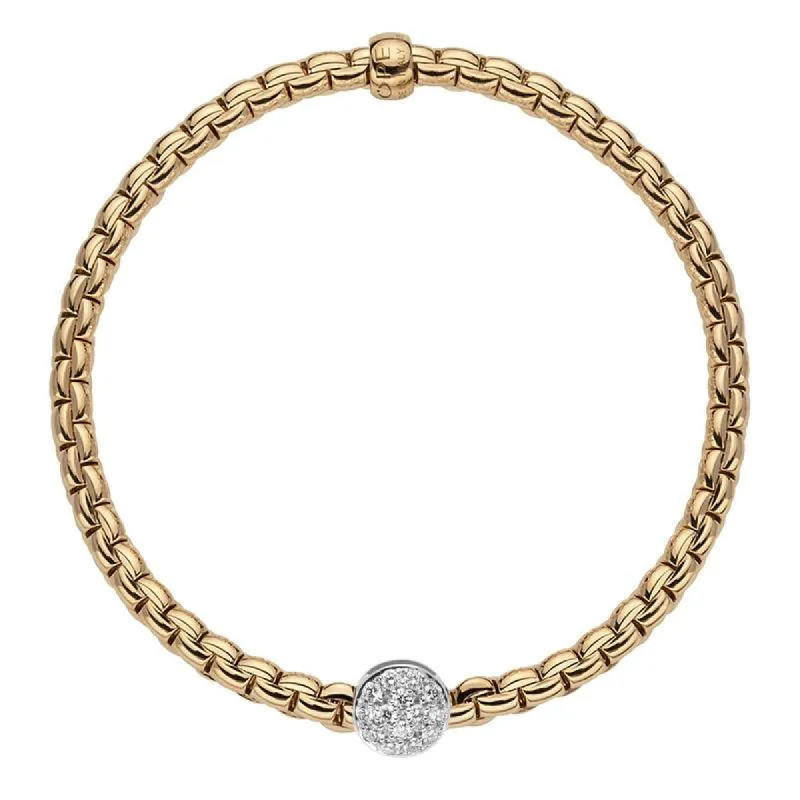 Fope Eka Tiny 18ct Rose Gold 0.22ct Diamond Bracelet sold by Jura Watches