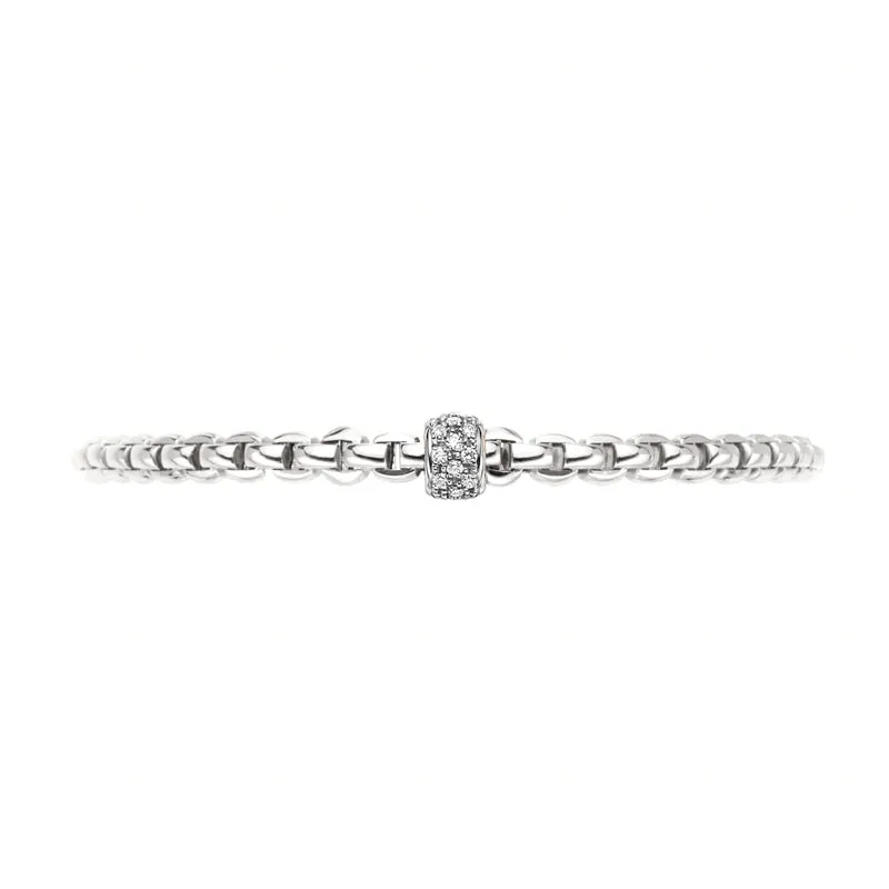 Fope Eka Tiny 18ct White Gold 0.19ct Diamond Bracelet sold by Jura Watches product image thumbnail 3