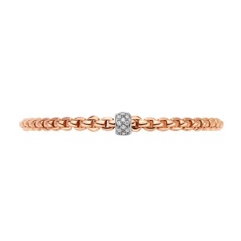 Fope Eka Tiny 18ct Rose Gold 0.19ct Diamond Bracelet sold by Jura Watches product image thumbnail 3
