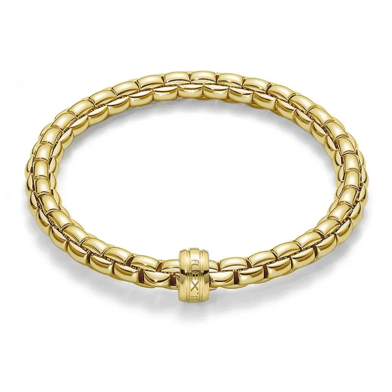 Fope Flex'It Eka 18ct Yellow Gold Bracelet sold by Jura Watches