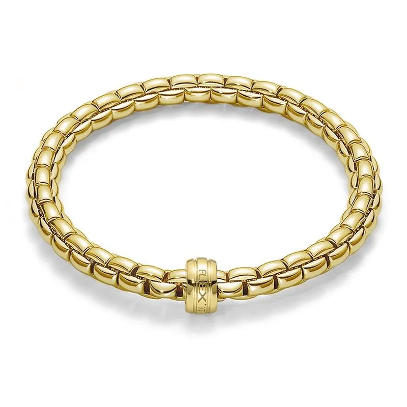 Fope Flex'It Eka 18ct Yellow Gold Bracelet sold by Jura Watches