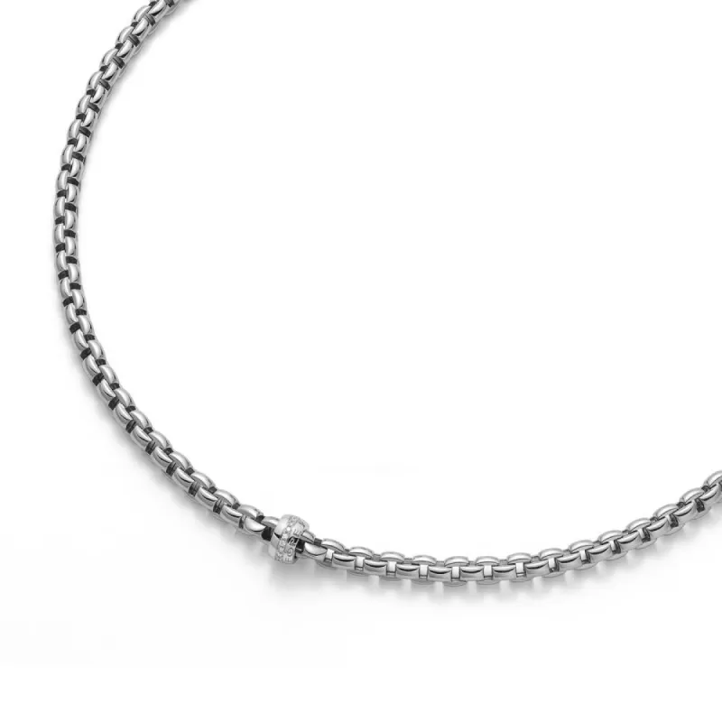 Fope Flex'It Eka 18ct White Gold Diamond Necklace sold by Jura Watches
