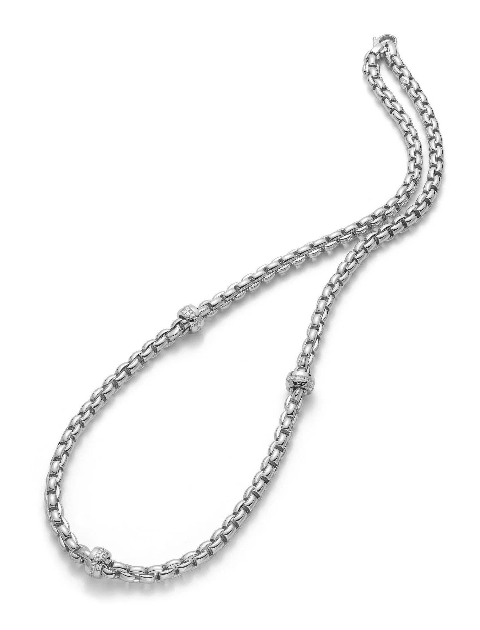 Fope Flex'It Eka 18ct White Gold 0.53ct Diamond Necklace sold by Jura Watches