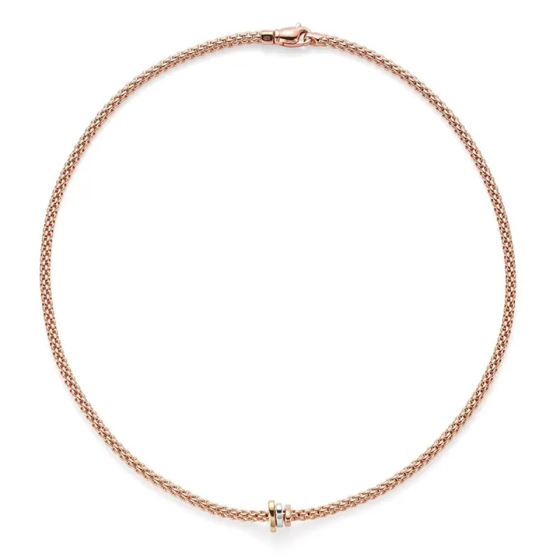 Fope Flex'It Prima 18ct Rose Gold 43cm Necklace sold by Jura Watches