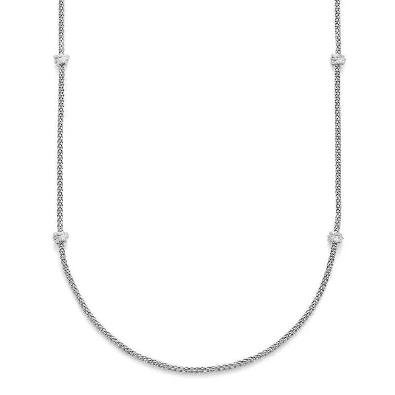 Fope Flex'It Prima 18ct White Gold 1.24ct Diamond 80cm Necklace sold by Jura Watches