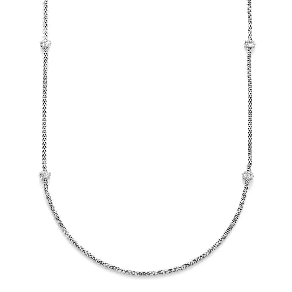Fope Flex'It Prima 18ct White Gold 1.24ct Diamond 80cm Necklace sold by Jura Watches