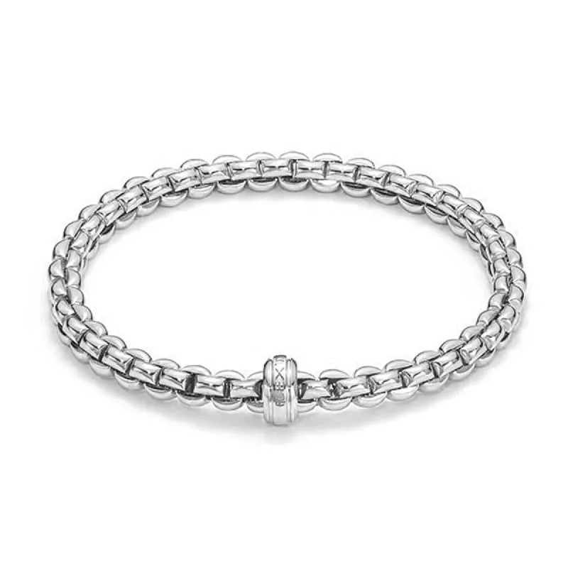 Fope Flex'It Eka 18ct White Gold Bracelet sold by Jura Watches