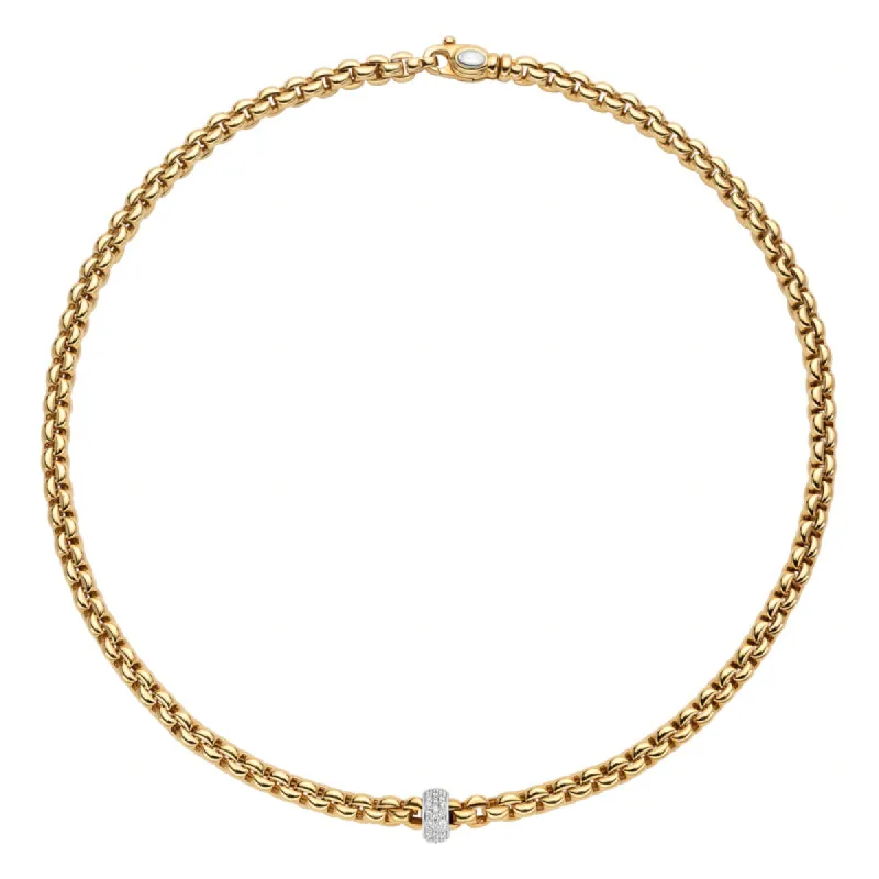 Fope Flex'It Eka 18ct Yellow Gold 0.37ct Diamond Necklace sold by Jura Watches