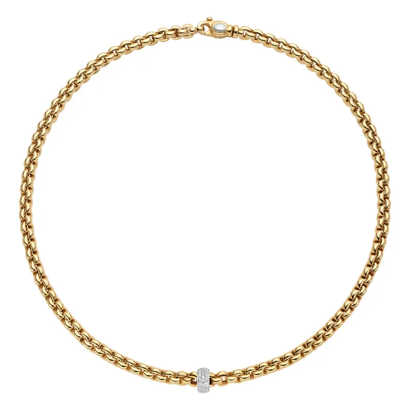 Fope Flex'It Eka 18ct Yellow Gold 0.37ct Diamond Necklace sold by Jura Watches
