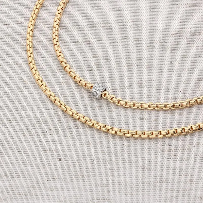 Fope Eka Tiny 18ct Rose Gold 0.19ct Diamond Necklace sold by Jura Watches product image thumbnail 2