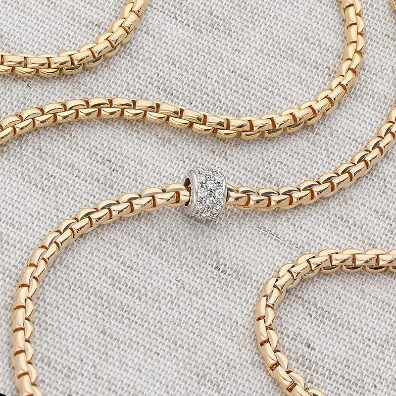 Fope Eka Tiny 18ct Rose Gold 0.19ct Diamond Necklace sold by Jura Watches product image thumbnail 3