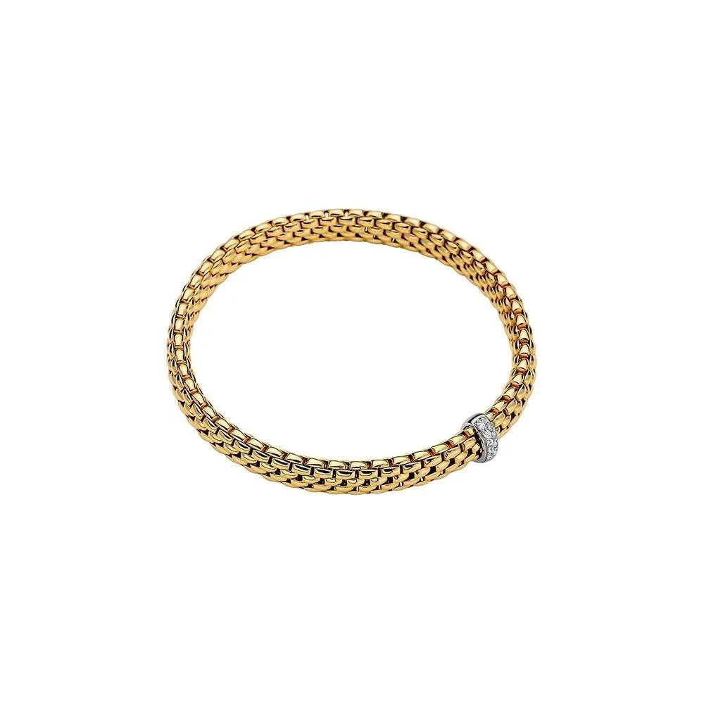 Fope Flex'It Vendome 18ct Yellow Gold 0.10ct Diamond Bracelet sold by Jura Watches product image thumbnail 2