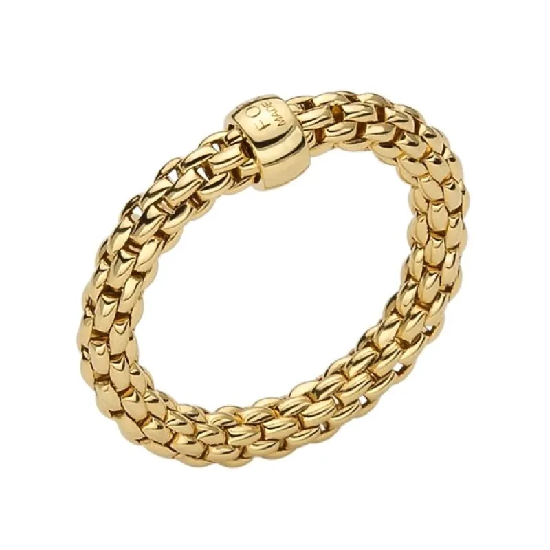 Fope Flex'it Essentials 18ct Yellow Gold Slim Ring sold by Jura Watches