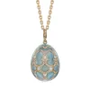 Faberge Palais Tsarskoye Selo Yellow Gold Diamond Turquoise Large Pendant sold by Jura Watches
