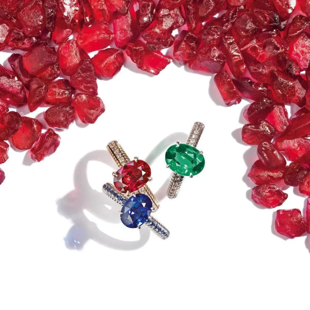 Faberge Colours of Love 18ct White Gold Blue Sapphire Fluted Ring sold by Jura Watches product image thumbnail 2