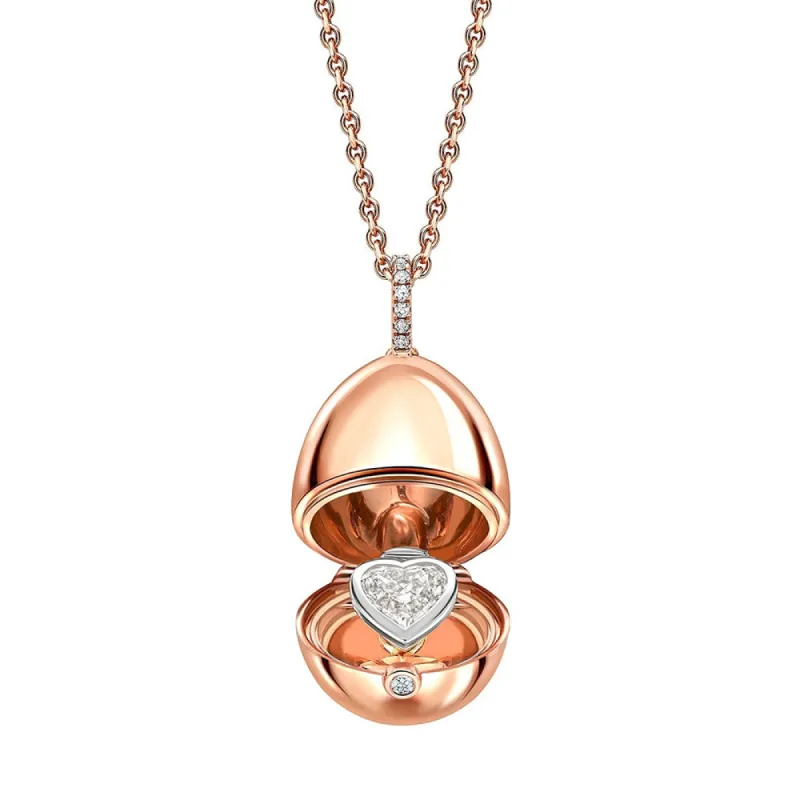 Faberge Essence 18ct Rose Gold Diamond Heart Surprise Locket sold by Jura Watches
