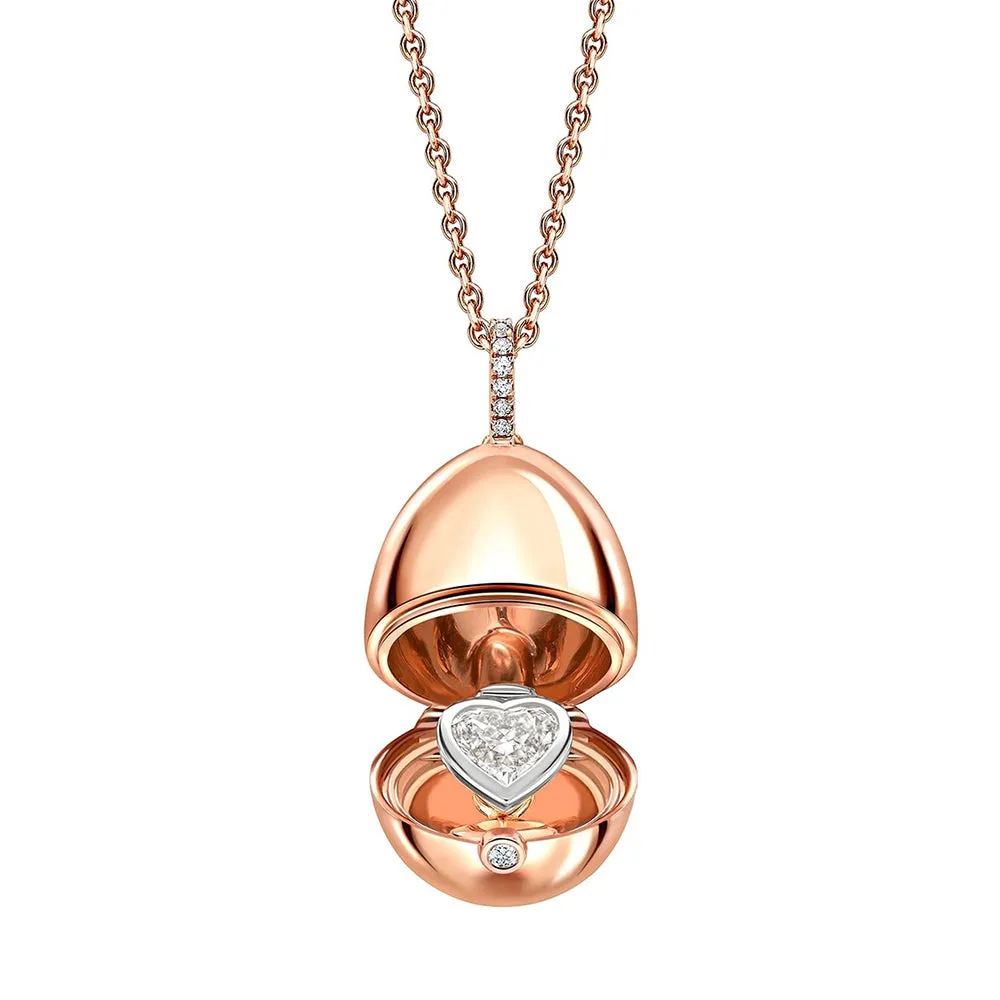 Faberge Essence 18ct Rose Gold Diamond Heart Surprise Locket sold by Jura Watches