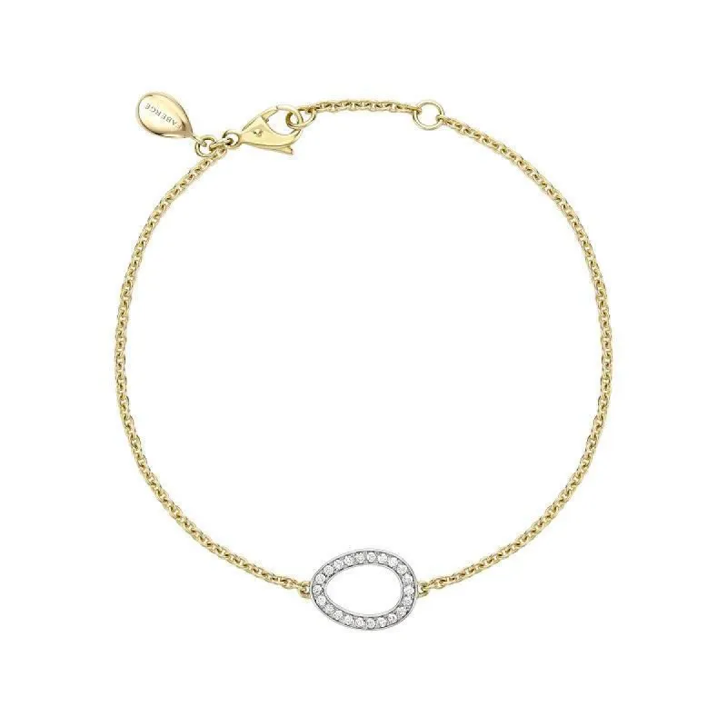 Faberge Colours of Love Sasha 18ct White and Yellow Gold Diamond Egg Bracelet sold by Jura Watches