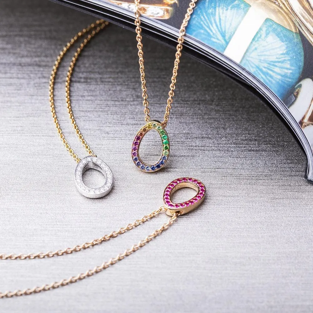 Faberge Colours of Love Sasha 18ct Rose Gold Ruby Egg Pendant sold by Jura Watches product image thumbnail 2