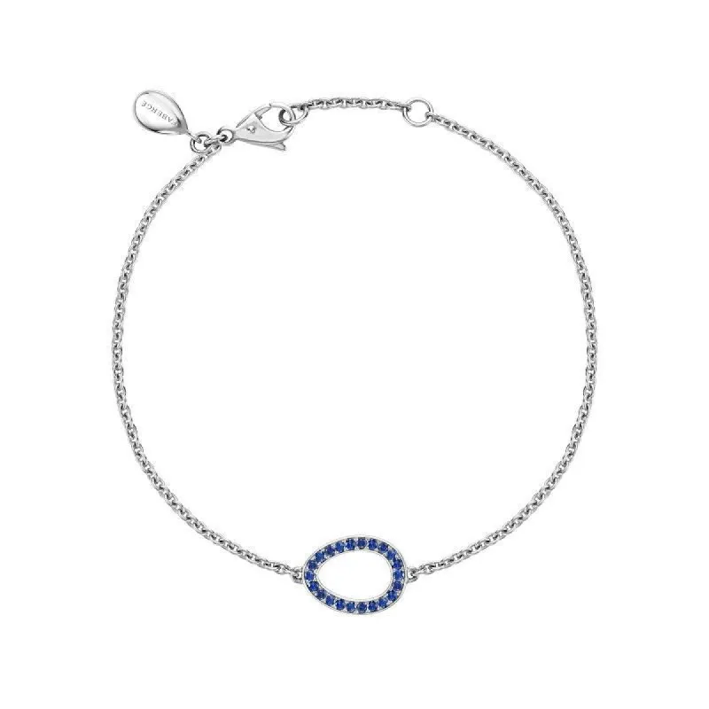 Faberge Colours of Love Sasha 18ct White Gold Sapphire Egg Bracelet sold by Jura Watches
