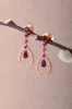 Faberge Colours of Love 18ct Rose Gold Ruby Fluted Teardrop Earrings sold by Jura Watches