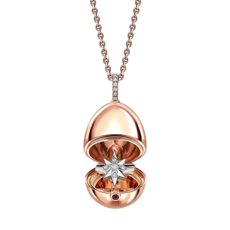 Faberge Essence 18ct Rose Gold Diamond Star Surprise Locket sold by Jura Watches