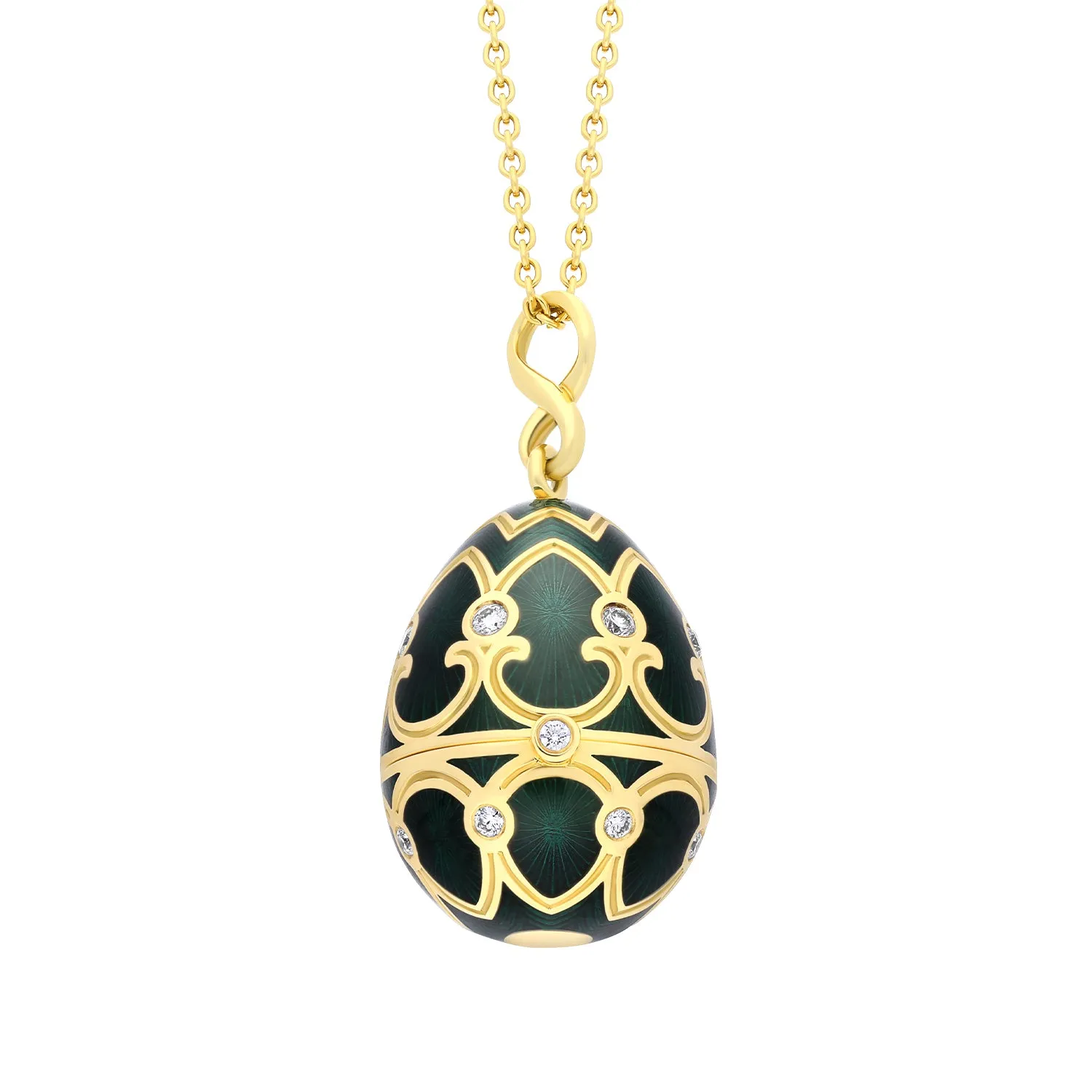 Faberge Palais Tsarskoye Selo Yellow Gold Locket With Whitby Jet Surprise Limited Edition Locket sold by Jura Watches product image thumbnail 2