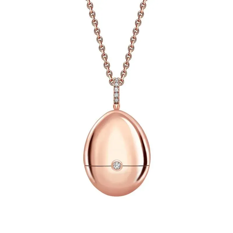 Faberge 18ct Rose Gold Diamond Bail Ruby Set Shoe Surprise Locket sold by Jura Watches product image thumbnail 2