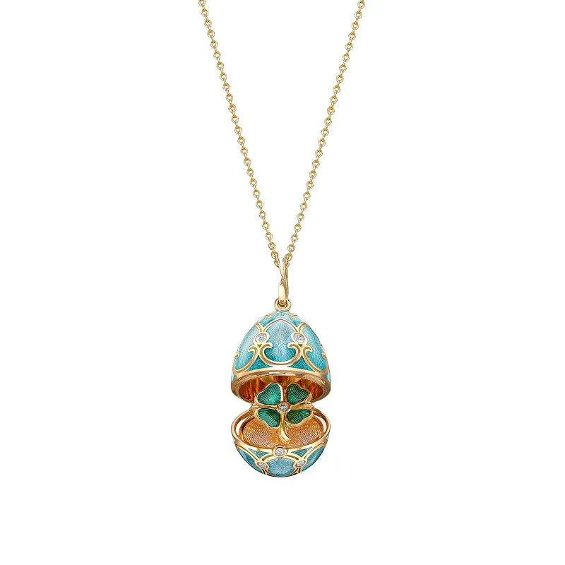 Faberge Palais Tsarskoye Selo Turquoise Locket With Clover Surprise sold by Jura Watches product image thumbnail 2