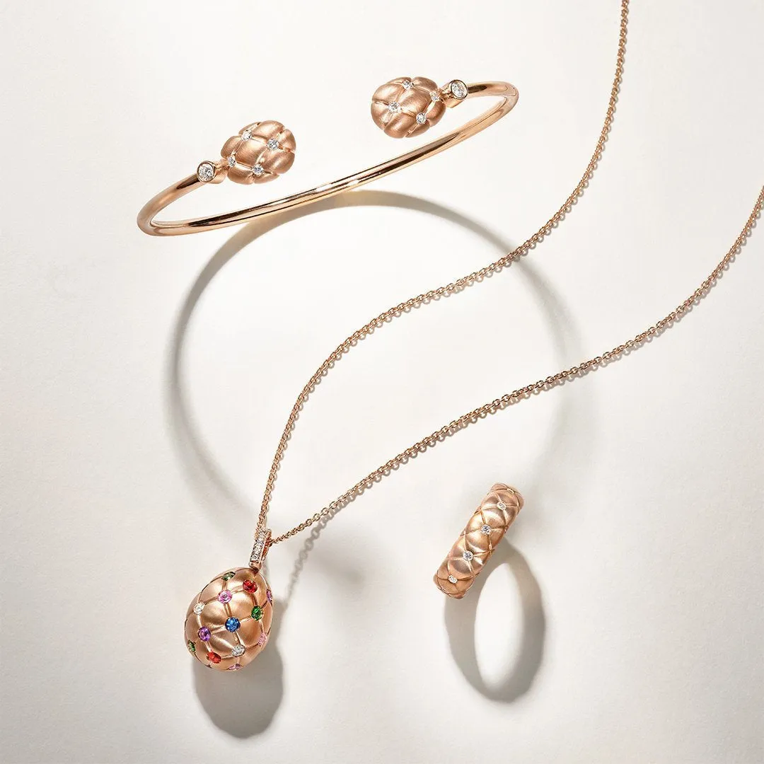 Faberge Treillage 18ct Rose Gold Diamond Open Set Bangle sold by Jura Watches product image thumbnail 2