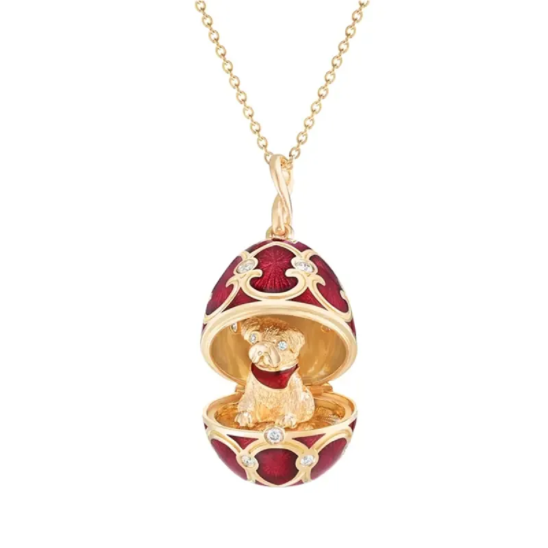 Faberge Palais Tsarskoye Selo Red Locket with Dog Surprise sold by Jura Watches