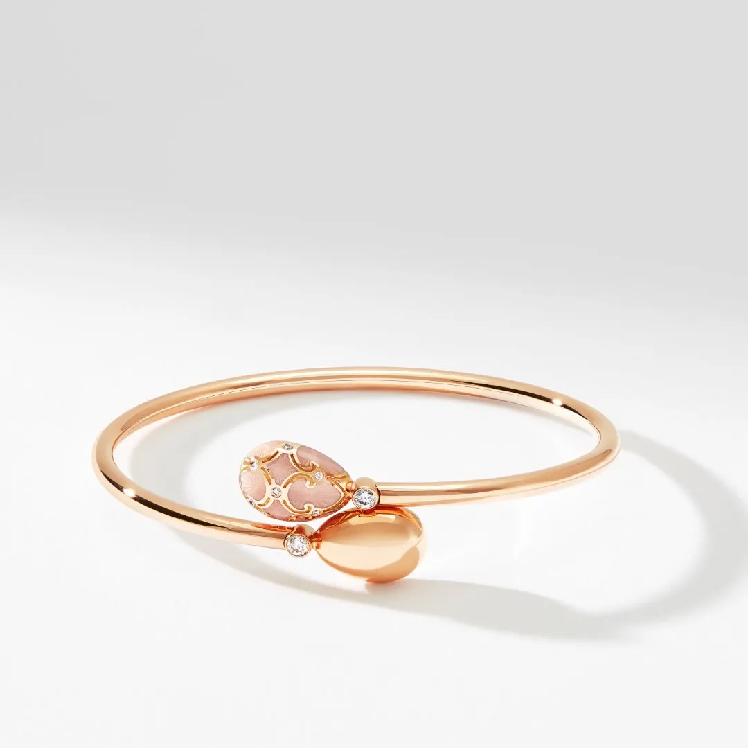 Faberge Palais Tsarskoye Selo 18ct Rose Gold Diamond Crossover Bangle sold by Jura Watches product image thumbnail 3